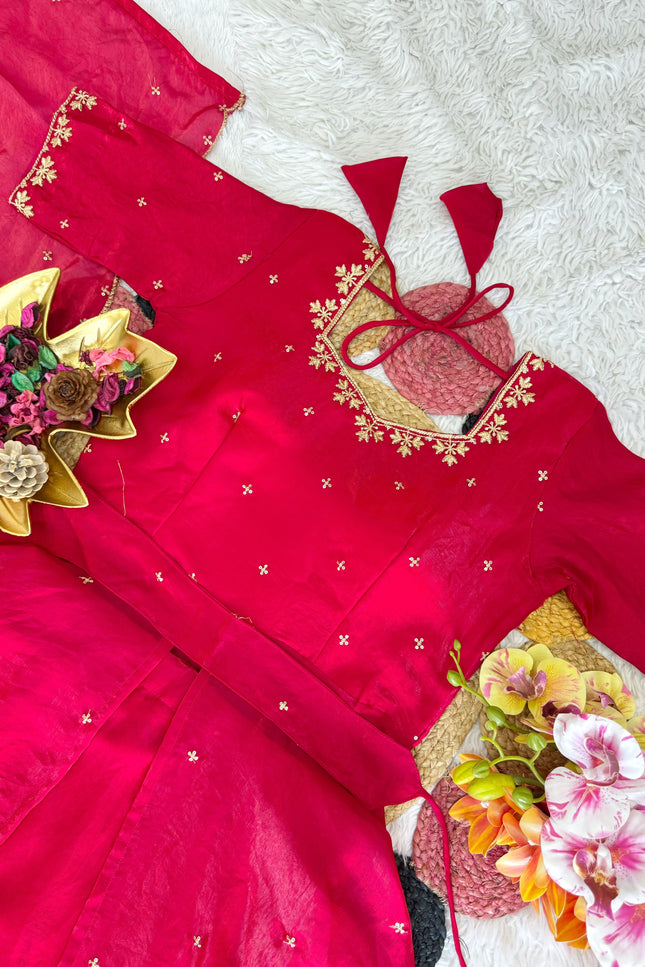 Beautiful Heavy Space Silk Lehenga choli Set Double Frill SS538