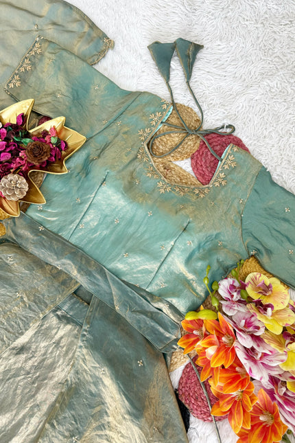 Beautiful Heavy Space Silk Lehenga choli Set Double Frill SS538