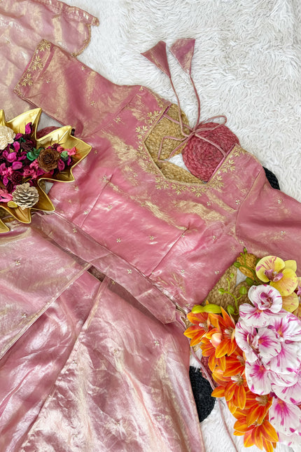 Beautiful Heavy Space Silk Lehenga choli Set Double Frill SS538
