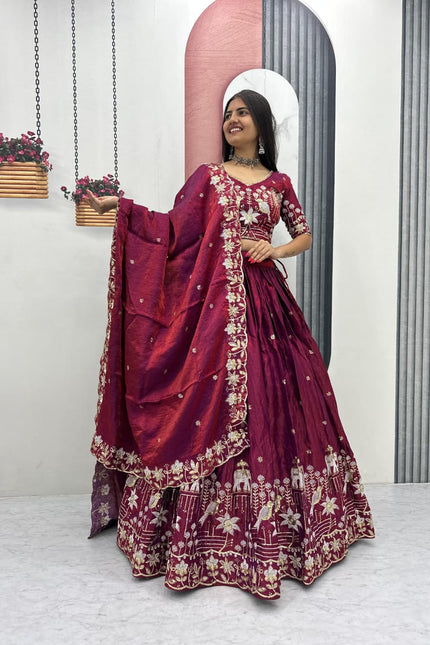 SS874 glass silk embroidery work