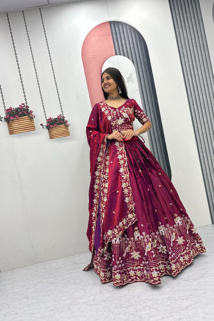 SS874 glass silk embroidery work