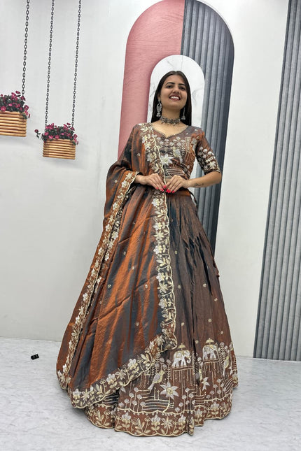 SS874 glass silk embroidery work