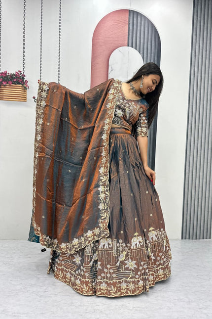 SS874 glass silk embroidery work