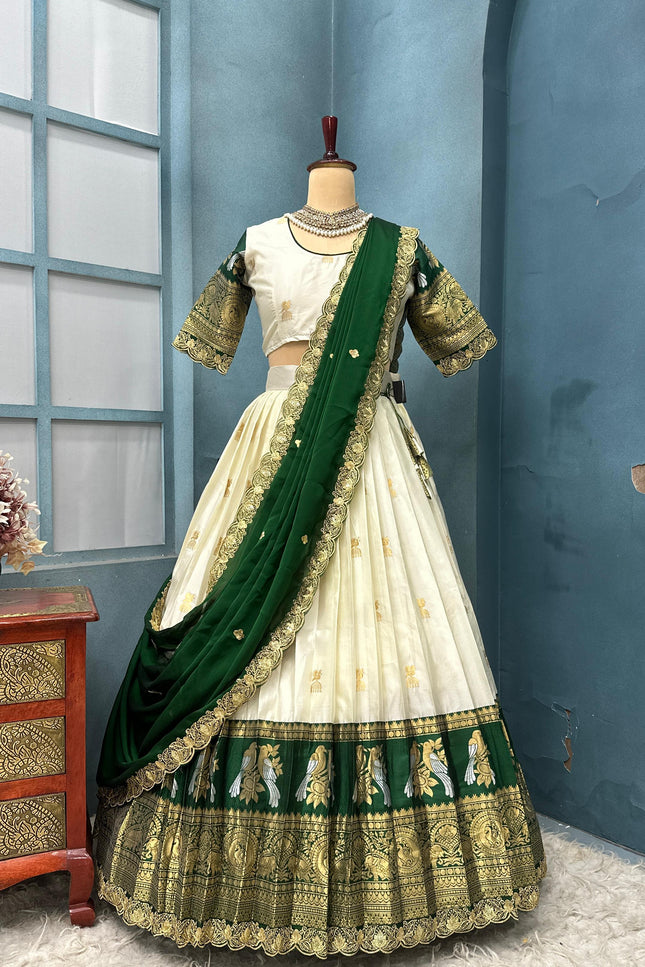 gadwall inspired silk lehanga SS610