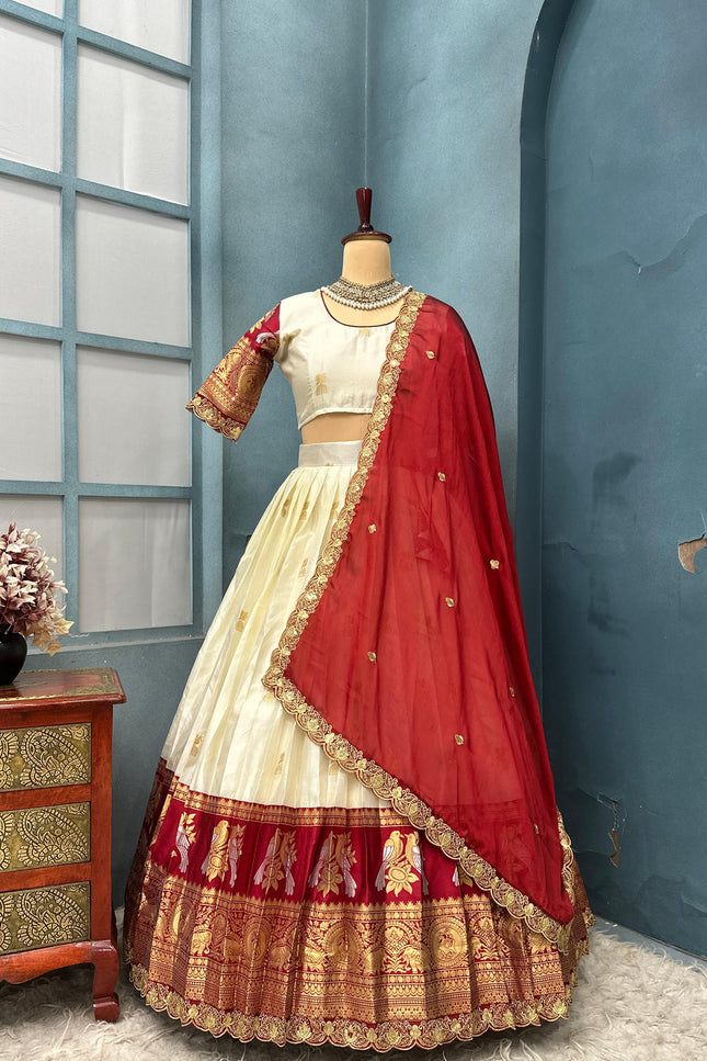 gadwall inspired silk lehanga SS610
