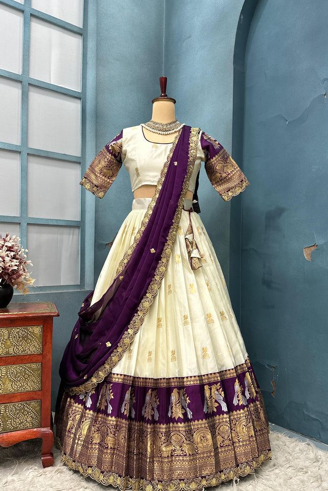 gadwall inspired silk lehanga SS610