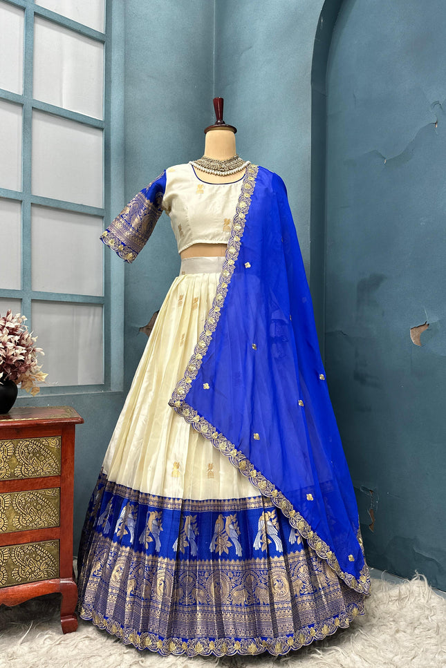 gadwall inspired silk lehanga SS610