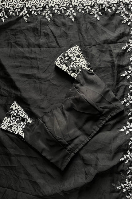 black saree SS847