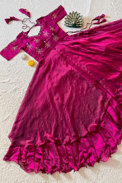 Trending Peplum Style Designer Maggam Worked Lehenga SS829