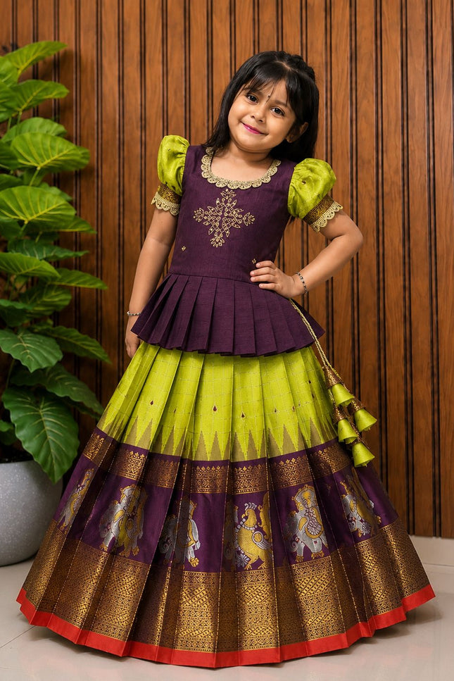 Mono silk kids vintage lehanga SSS843