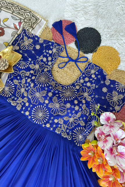 Beautiful Maggam Work Gown With Kalamkari Dupatta SS704