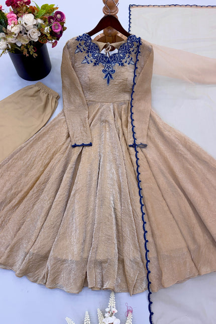 Doremon Crush Embroidery Thread Anarkali SS856