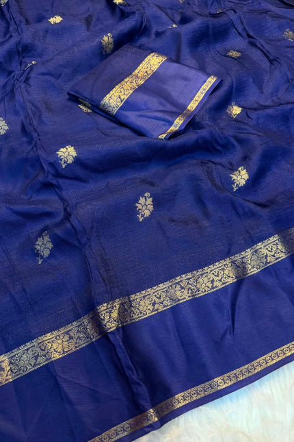 Soft Viscose Saree with Satin Border SS858