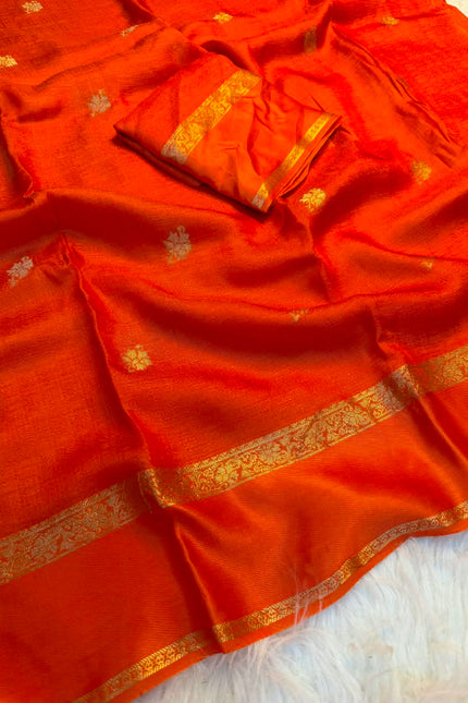 Soft Viscose Saree with Satin Border SS858