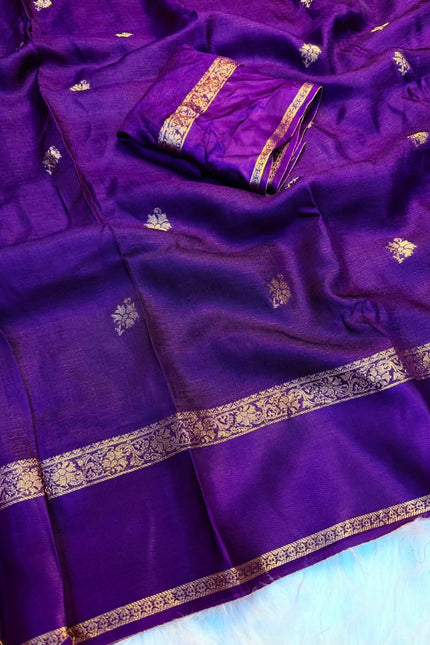 Soft Viscose Saree with Satin Border SS858