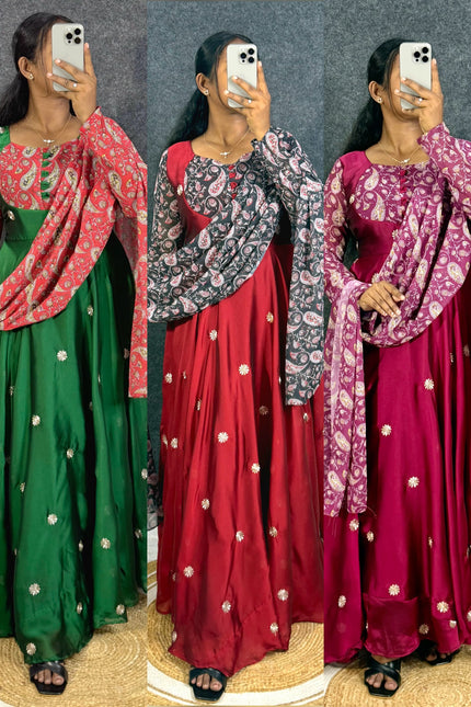 Beautiful Rangoli theme Long Frock SS851