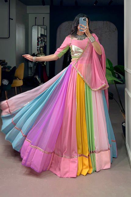 Vibrant Georgette Lehanga perfect look for navratri SS852