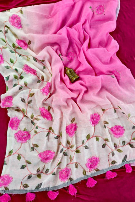 Beautiful Floral Printed Saree SS860