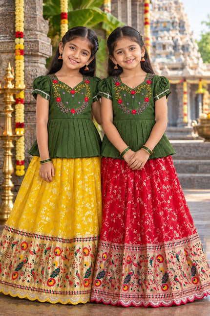 sss873 pure dola silk lehanga