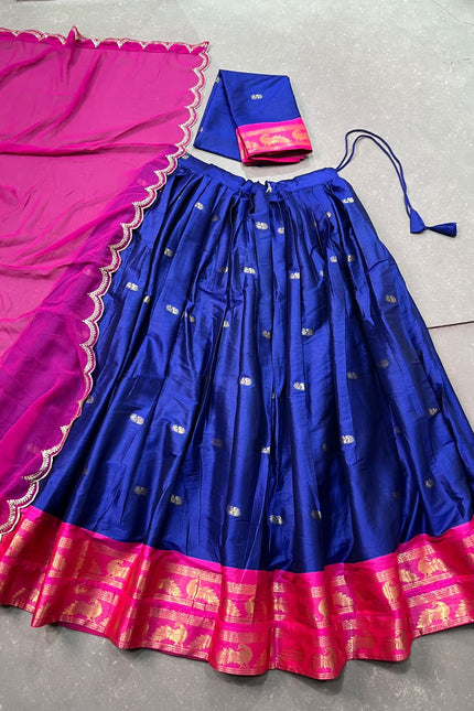 ss875 crafted cotton silk lehanga