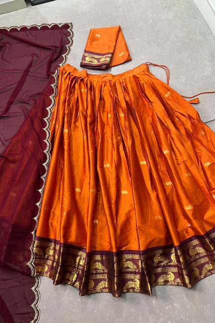 ss875 crafted cotton silk lehanga