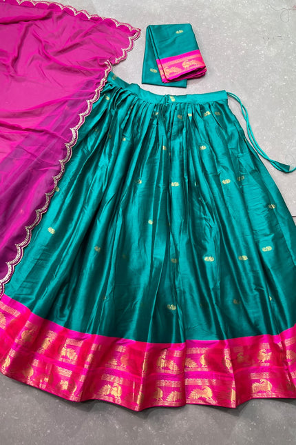 ss875 crafted cotton silk lehanga