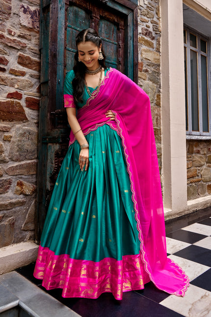 ss875 crafted cotton silk lehanga
