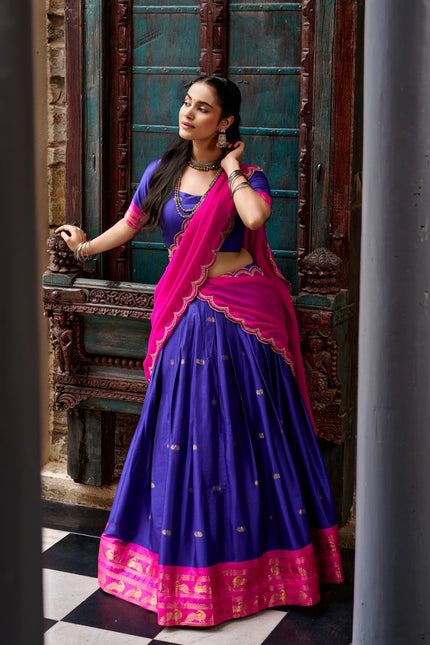 ss875 crafted cotton silk lehanga