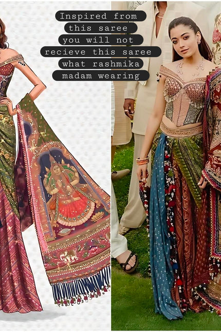 Rashmika  inspired saree SS521