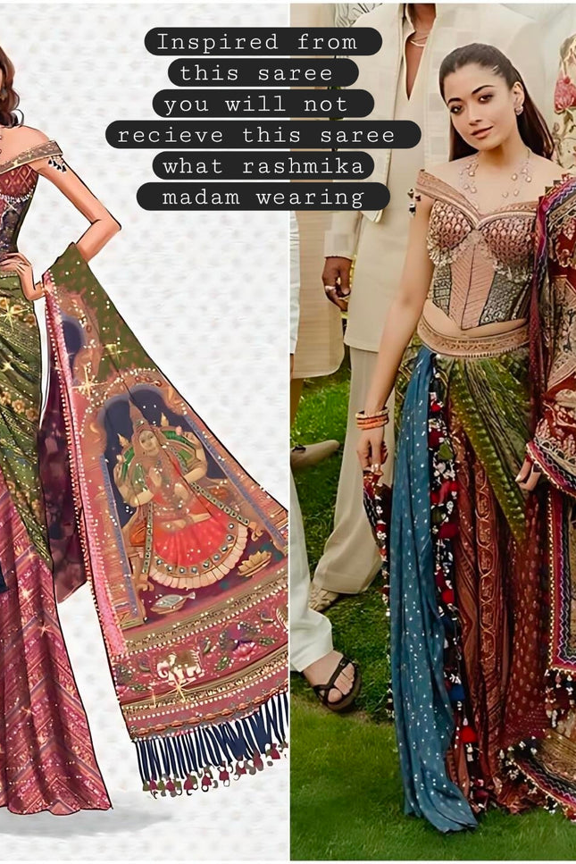 Rashmika  inspired saree SS521