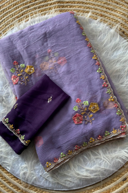 Pure soft wari Chiffon silk saree SS493