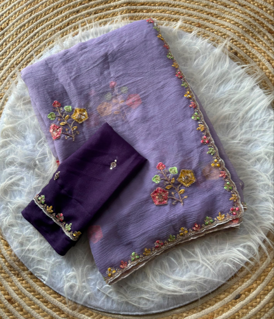 Pure soft wari Chiffon silk saree SS493