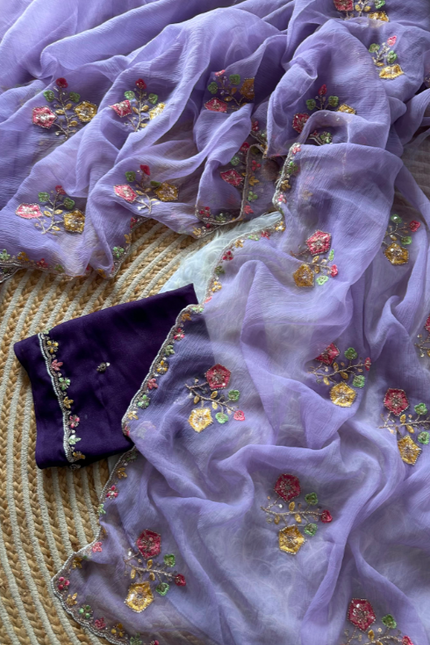 Pure soft wari Chiffon silk saree SS493