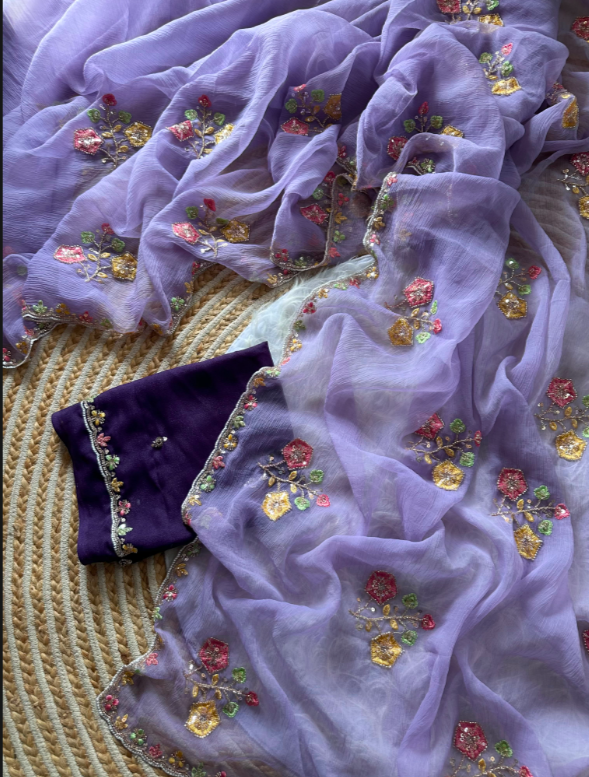 Pure soft wari Chiffon silk saree SS493