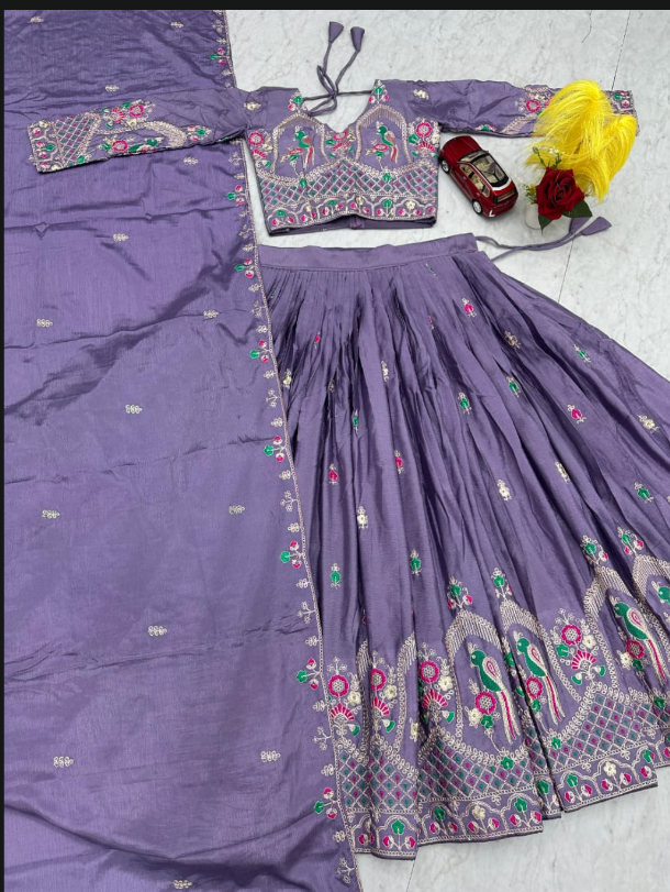 Embroidery Coding Thread Work lehanga SS501