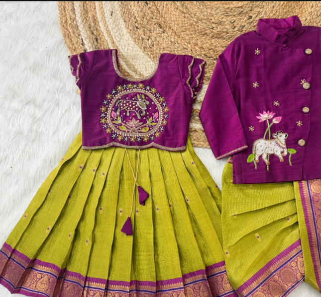 Semi Gadwal Sister brother Combo set SS508