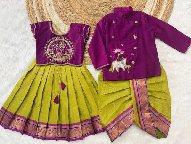 Semi Gadwal Sister brother Combo set SS508