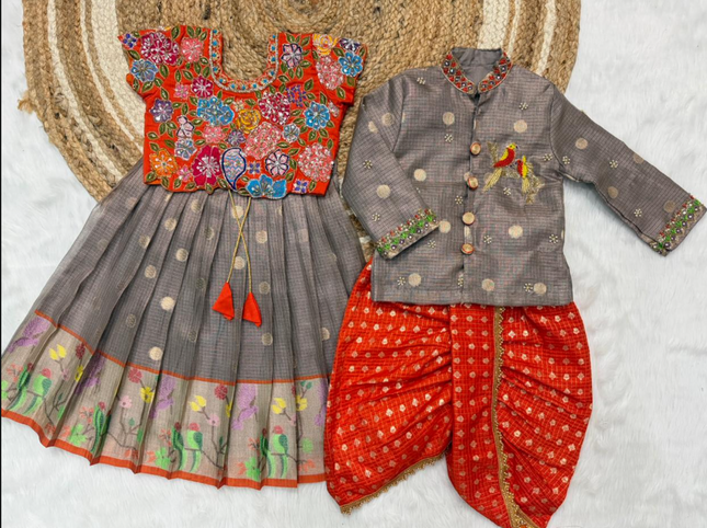 Rich maggam work Sister brother Combo set SS509