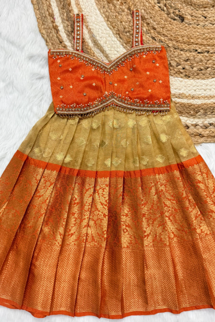 Semi kanchi checks vintage family combo SS514