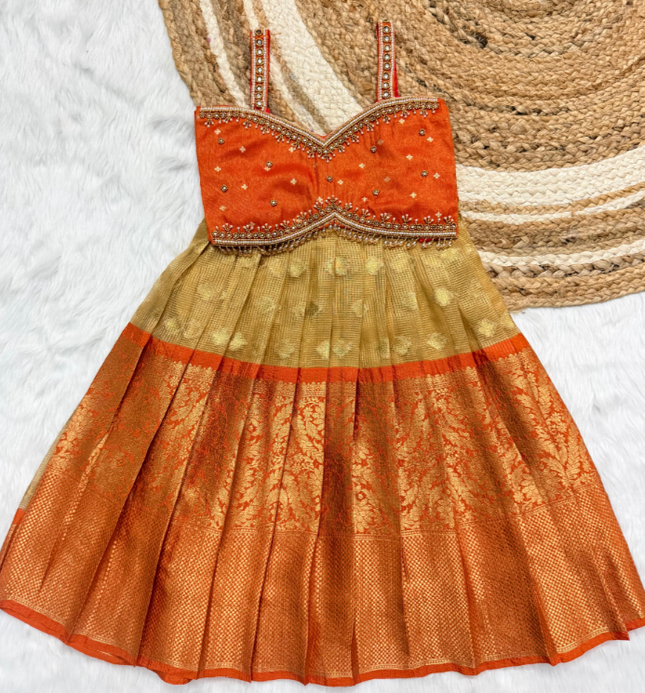 Semi kanchi checks vintage family combo SS514