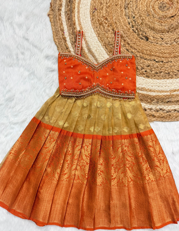 Semi kanchi checks vintage family combo SS514