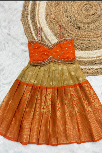 Semi kanchi checks vintage family combo SS514