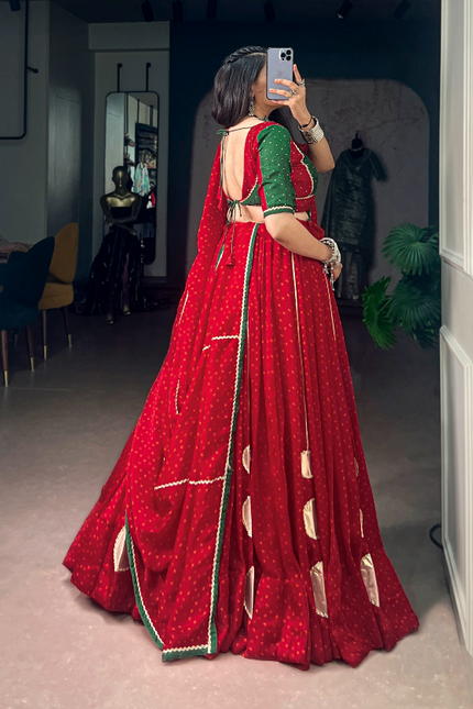 Traditional Bandhej Print lehanga SS516