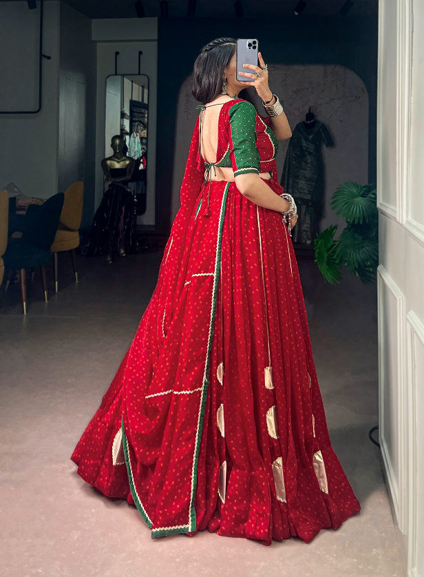 Traditional Bandhej Print lehanga SS516