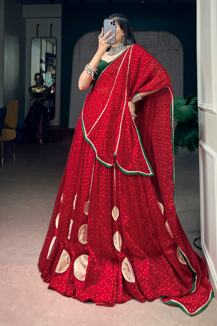 Traditional Bandhej Print lehanga SS516