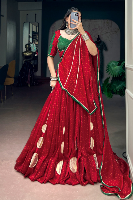 Traditional Bandhej Print lehanga SS516