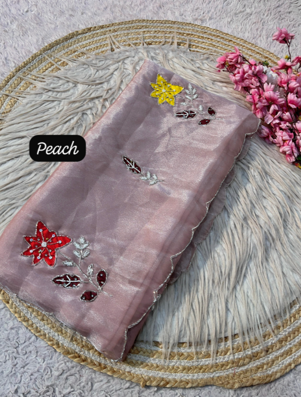 Beautiful nc moss saree SS520