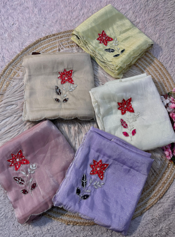 Beautiful nc moss saree SS520