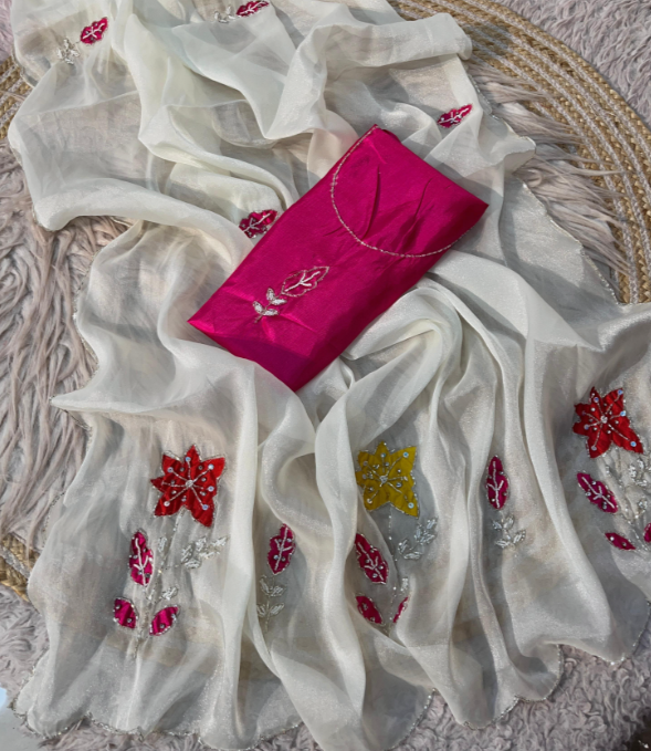 Beautiful nc moss saree SS520