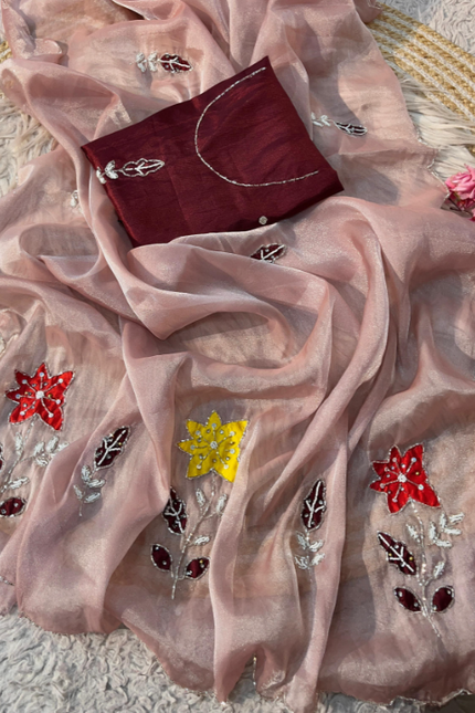 Beautiful nc moss saree SS520